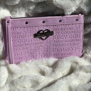 Juicy Couture Lavender Embossed Wristlet
